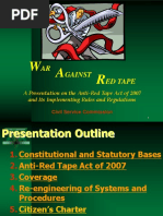 Gainst Ed Tape AR: A Presentation On The Anti-Red Tape Act of 2007 and Its Implementing Rules and Regulations