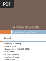 Auditing Techniques: Presented By: Muhammad Waqar