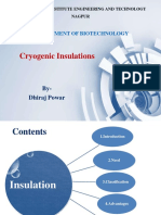 Cryogenic Insulations: Department of Biotechnology