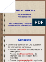 Memoria. Concepto Bases y Psicopatología 1