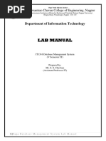 Lab Manual Dbms