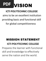 Vision: Icti Polytechnic College