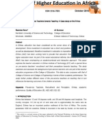 Perceptions of Pre-Service Teachers Towards Teaching: A Case Study of The Eritrean Institute of Technology by Ravinder Rena & Ali Suleman