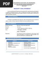 Excel Intermedio 5 de Agosto Del 2019 Inictel Mananas 2019 PDF