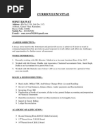 Curriculum Vitae: Sonu Rawat