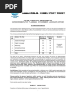 Superintendent (Port Planning & Development) & Accounts Officer