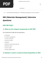 SAP MM Interview Questions and Answers