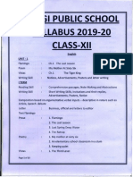 Tyagi Public School ABUS 2019-20 Class-Xii: English UNIT-1