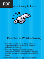 Whistle Blowing in India