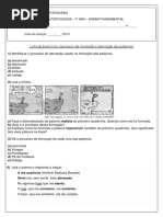 7 Ano - LISTA I - 4 Bim 2019