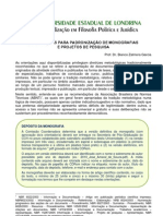 ORIENTAÇÕES PARA PADRONIZAÇÃO DE MONOGRAFIAS E PROJETOS DE PESQUISA - Prof. Dr. Bianco Zalmora Garcia