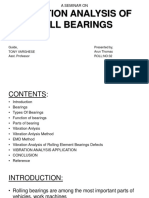 Vibration Analysis of Ball Bearings: A Seminar On