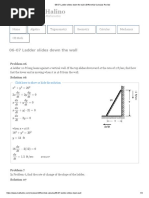 06-07 Ladder Slides Down The Wall - Differential Calculus Review