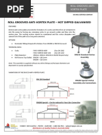 Roll Grooved Anti-Vortex Plate - Hot Dipped Galvanised