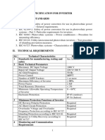 Specification For Inverter 15-03