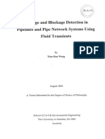 Leakage and Blockage Detection in Pipelines and Pipe Networks