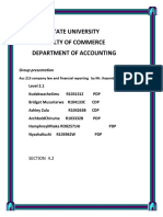 Midlands State University Faculty of Commerce Department of Accounting