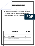 Physics Investigatory Project