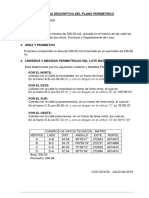 Memoria Descriptiva Del Plano Perimetrico Parque