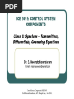 Lecture 9 - Synchros - Transmitters, Differentials, Governing Equations