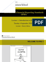 International Financial Reporting Standards (IFRS) : Lecture 1: Introduction To IFRS