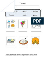 ALIMENTOS LACTEOS Copia y Escribe La Palabra