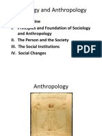 Sociology and Anthropology: - Syllabus Outline