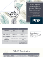 WLAN Physical Layer (Including Wireless Ethernet Frame Structure)