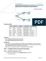 1.1.4.5 Packet Tracer - Configuring and Verifying A Small Network Instructions