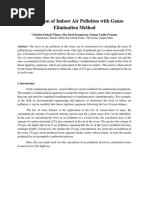 Calculation of Indoor Carbon Monoxide Air Pollution