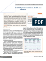 Colloids and Colloidal Systems in Human Health and Nutrition