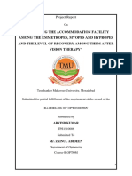 Comparing The Accommodation Facility Among The Emmetropes, Myopes and Hypropes and The Level of Recovery Among Them After Vision Therapy