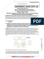 BCS-011 Computer Basics and PC Software Solved Assignment 2019-2020