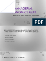 Managerial Economics Quiz