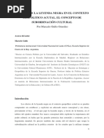 Efectos de La Leyenda Negra en El Contexto Geopolítico Actual