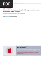 Determination of Compressive Strength of 3D Polyme PDF