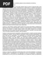 Cláusulas Que No Se Cumplen de Las Normas Laborales en Educación Básica en Venezuela