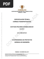 Especificación Técnica Correas Transportadoras