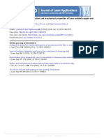 Microstructure Characterization and Mechanical Properties of Laser-Welded Copper and Aluminum Lap Joint