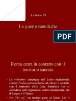 Le Guerre Sannitiche: Lezione VI