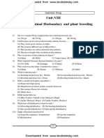 Unit-VIII Chapter-8. Animal Husbandary and Plant Breeding