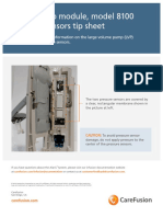 Alaris Pump Module, Model 8100 Pressure Sensors Tip Sheet