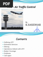 ATC - Air Traffic Control: K.Sasidhar