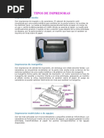 Tipos de Impresoras