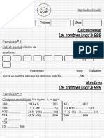 Fiches 11 A 15 CE2 Evaluation