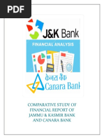 Comparative Study of Financial Statement Reports of Canara Bank and Comparative Bank