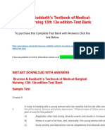 Brunner & Suddarth's Textbook of Medical-Surgical Nursing 13th 13e Edition-Test Bank