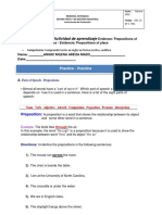 Evidence 6 - Prepositions of Place