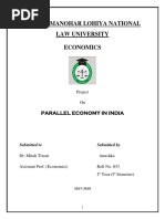 Dr. Ram Manohar Lohiya National Law University Economics: Parallel Economy in India