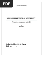 New Delhi Institute of Managemnt: (Type The Document Subtitle)